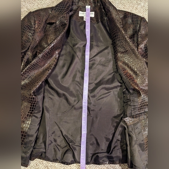 Faux leather for fall Lena Gabrielle size 8 jacket - Picture 5 of 7